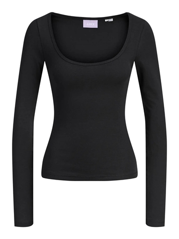 JJXX Star LS U-Neck Top Black